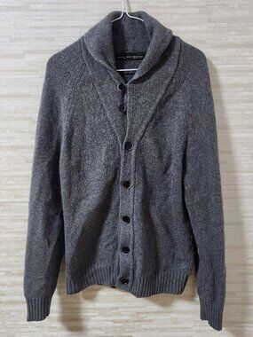 Jaza Knit Cardigan with Elbow Patches and Shawl Collar